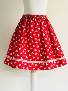Wishfairy Suzy Skirt (Little Angels on Red)
