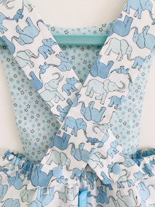 The Wishfairy Baby Riley Romper Suit (Marching Elephant Family)