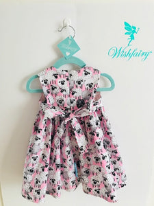 The Wishfairy Bunty Baby Dress (Lal the Lamb on Pink)