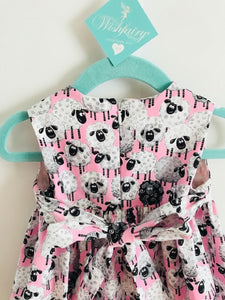The Wishfairy Bunty Baby Dress (Lal the Lamb on Pink)