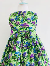 The Wishfairy Eve Dress 'Hydrangea Blooms on Green Fabric'