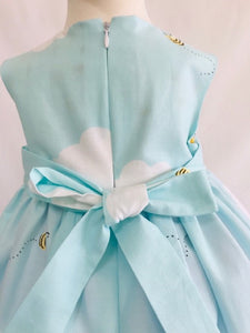 The Wishfairy Bunty Baby Dress (Bumble Bees and Fluffy Clouds)