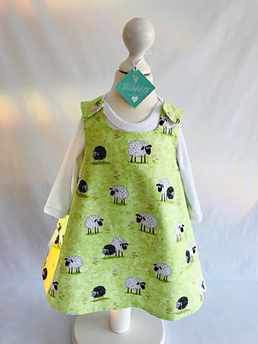 The Wishfairy Reversible Pixie Pinafore Baby Dress (Lal the Lamb)