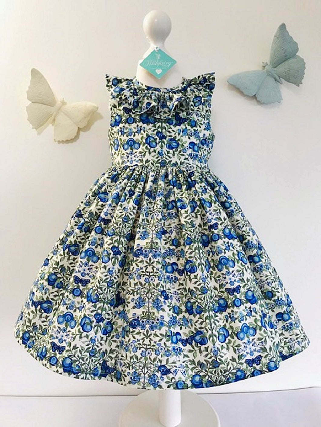 The Wishfairy Orla Dress 'Liberty Orchard Blue' Last One Remaining!