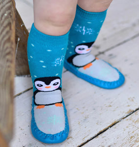 Branded Boutique Penguin Moccasin Slippers