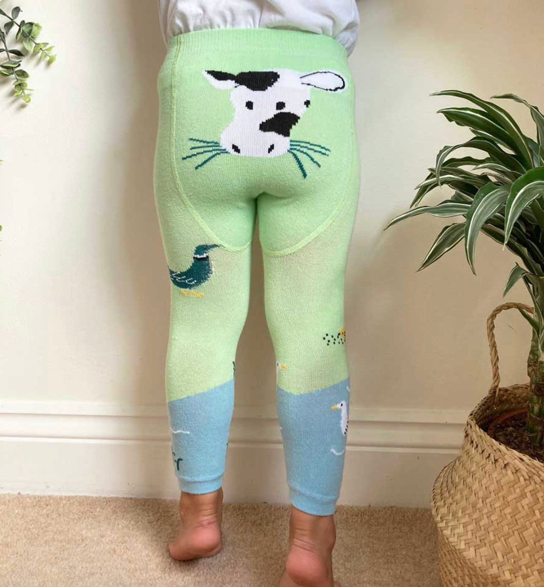 Branded Boutique Farmyard Knitted Footless Leggings/Tights